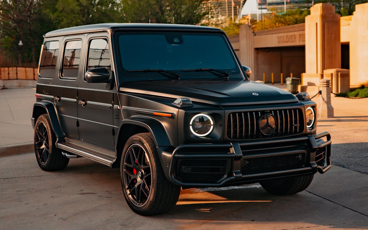 Mercedes-AMG G63 (Satin Black) rental in Chicago, photo of the actual car