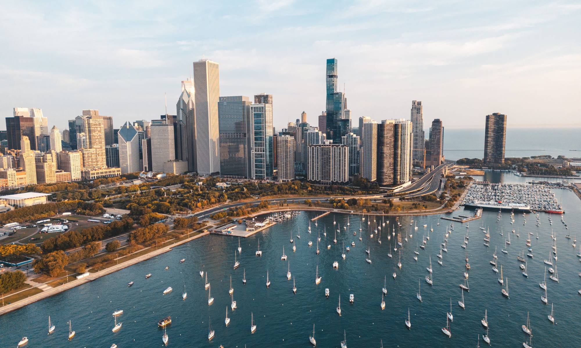 Chicago, seen from the lake and the river